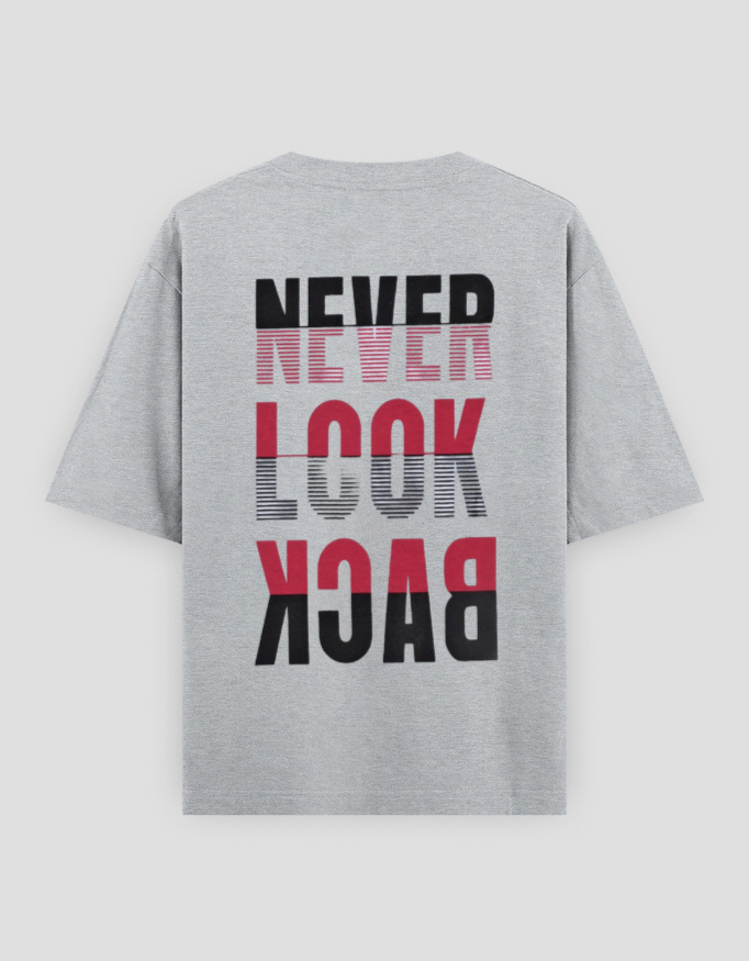 ZanyTee Never Look Back Typography Graphic Men's T-Shirt - Image 7