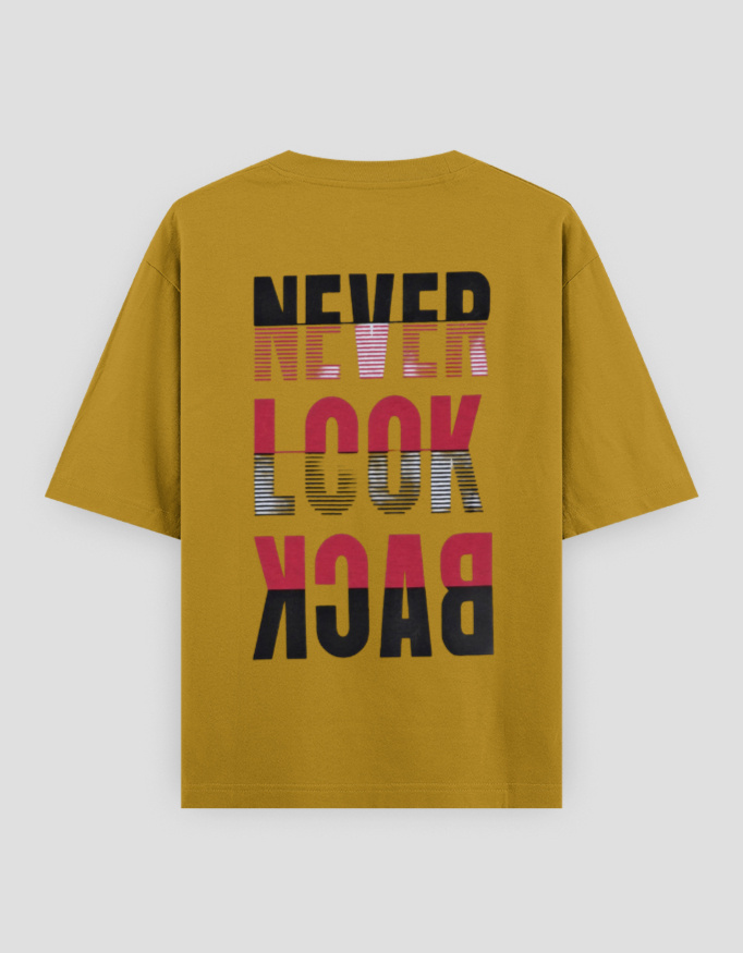 ZanyTee Never Look Back Typography Graphic Men's T-Shirt - Image 5