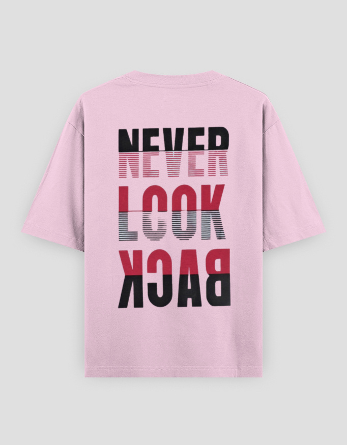 ZanyTee Never Look Back Typography Graphic Men's T-Shirt - Image 4
