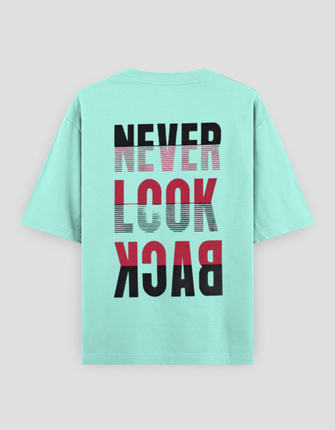 ZanyTee Never Look Back Typography Graphic Men's T-Shirt