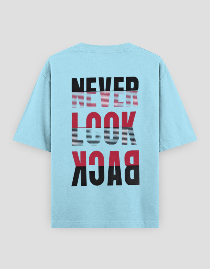 ZanyTee Never Look Back Typography Graphic Men's T-Shirt - Image 2