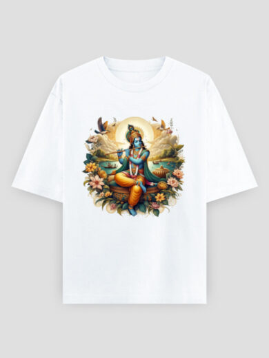 ZanyTee Divine Krishna Bliss Graphic T-Shirt