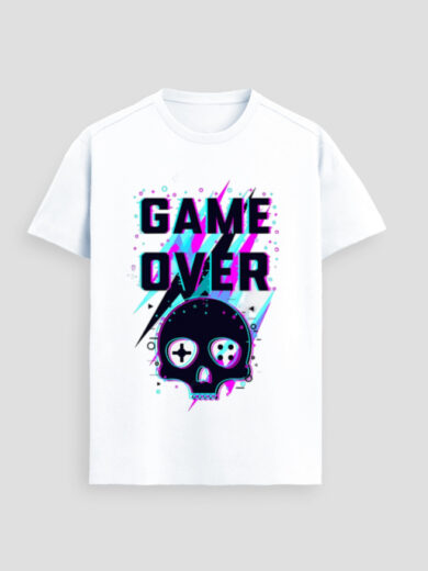 ZanyTee Cyber Skull Gamer Vibes Graphic T-Shirt