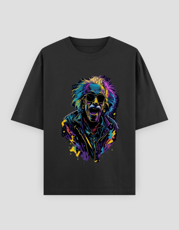 ZanyTee Colorful Chaos Einstein Graphic T-Shirt - Image 10