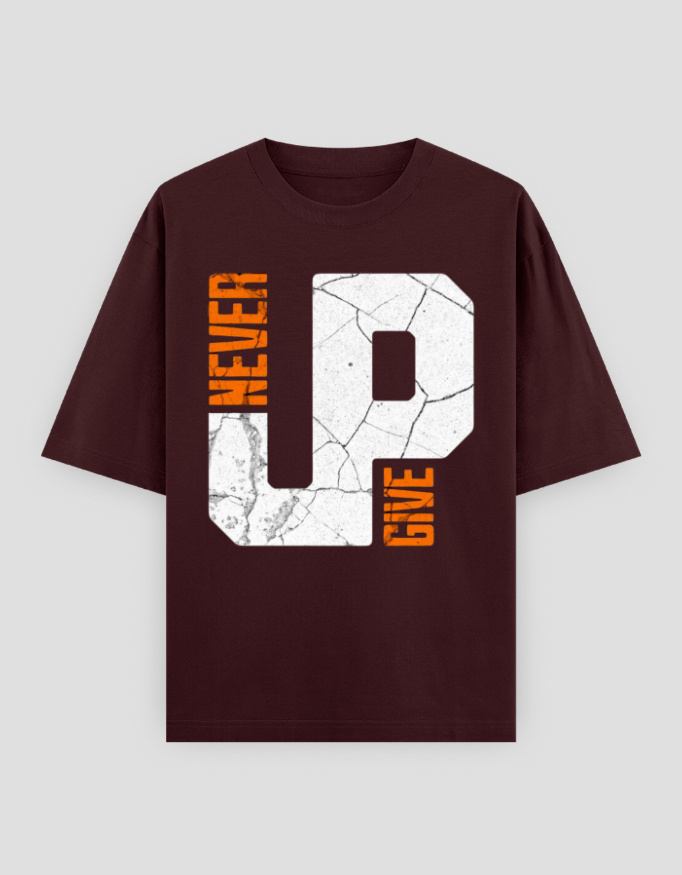 ZanyTee GritMode Never Give Up Typography Men's T-Shirt - Image 4