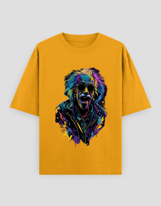 ZanyTee Colorful Chaos Einstein Graphic T-Shirt