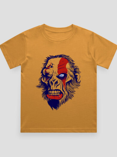 ZanyTee Tribal Fury Ape Face Graphic Kids T-Shirt