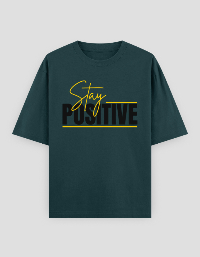 ZanyTee Stay Positive Graphic Design Men's T-Shirt - Image 6