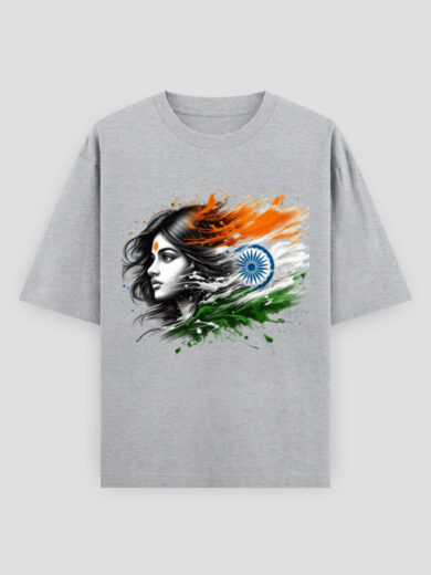 ZantTee TricolorGrace Bharat Mata Art Graphic T-Shirt