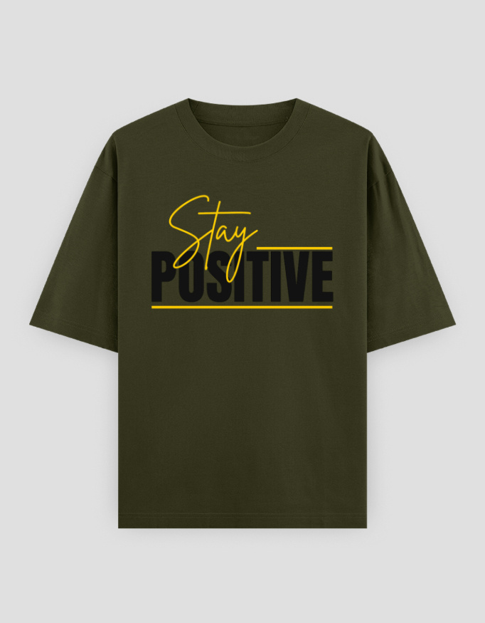 ZanyTee Stay Positive Graphic Design Men's T-Shirt - Image 5