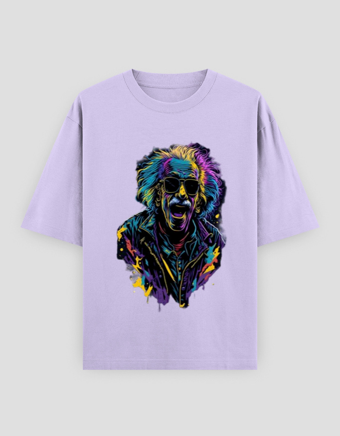 ZanyTee Colorful Chaos Einstein Graphic T-Shirt - Image 4