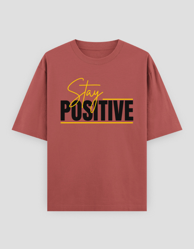 ZanyTee Stay Positive Graphic Design Men's T-Shirt - Image 3