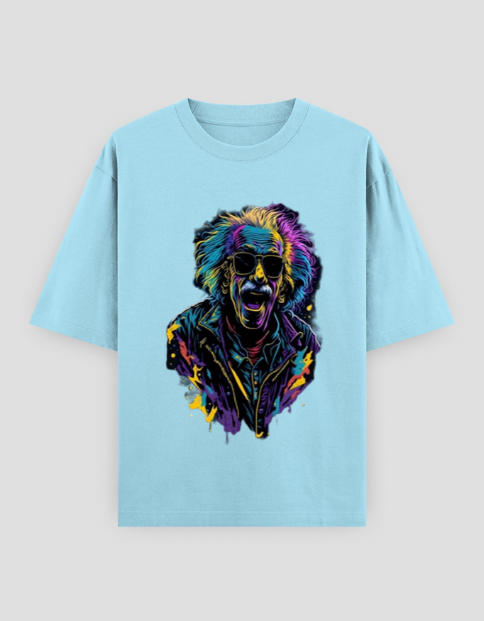 ZanyTee Colorful Chaos Einstein Graphic T-Shirt - Image 2