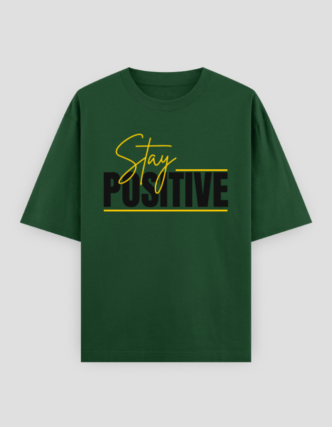ZanyTee Stay Positive Graphic Design Men's T-Shirt