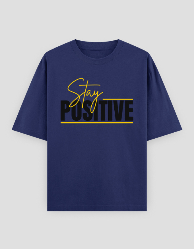 ZanyTee Stay Positive Graphic Design Men's T-Shirt - Image 2