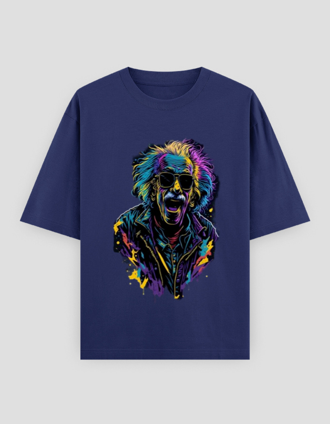 ZanyTee Colorful Chaos Einstein Graphic T-Shirt - Image 7