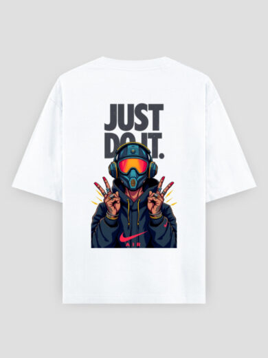 ZanyTee Just Do It Neon Warrior Graphic Design Men's T-Shirt