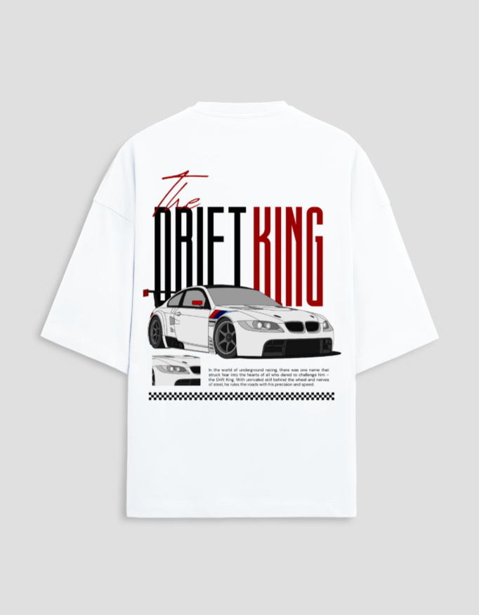ZanyTee Drift King Racer Vibes Front and Back Design T-Shirt - Image 3