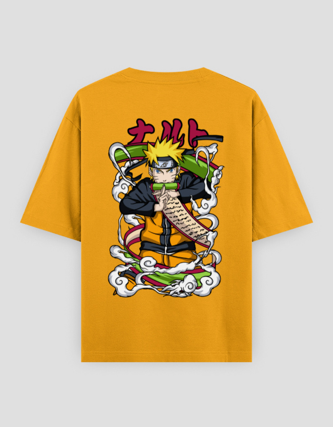 ZanyTee Naruto Jutsu Scroll Anime Graphic T-Shirt