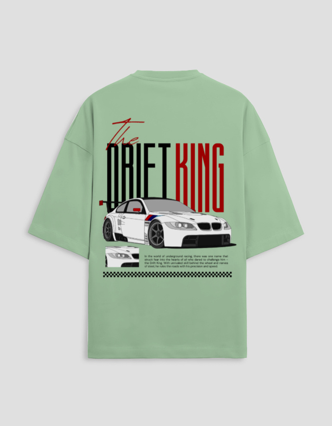 ZanyTee Drift King Racer Vibes Front and Back Design T-Shirt