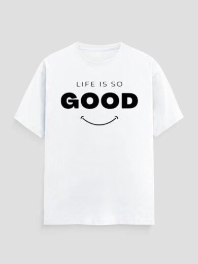 ZanyTee Life Is So Good Smiley Graphic Men's T-Shirt