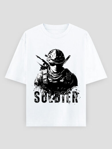 ZanyTee BlackOps Soldier Grunge Print T-Shirt