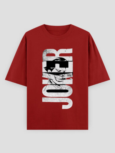 ZanyTee Twisted Joker Face Vertical Text Men's T-Shirt