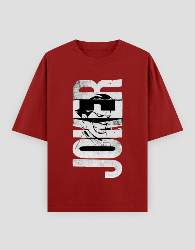 ZanyTee Twisted Joker Face Vertical Text Men's T-Shirt