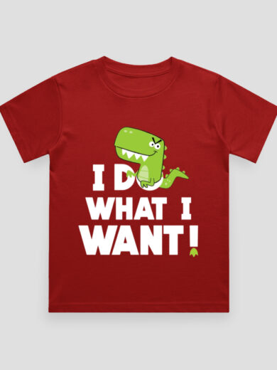 ZanyTee Dino Rebel Graphic Slogan Kids' T-Shirt