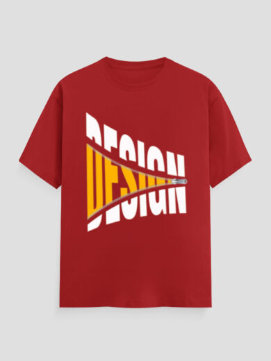 ZanyTee Bold Slash Typography T-Shirt