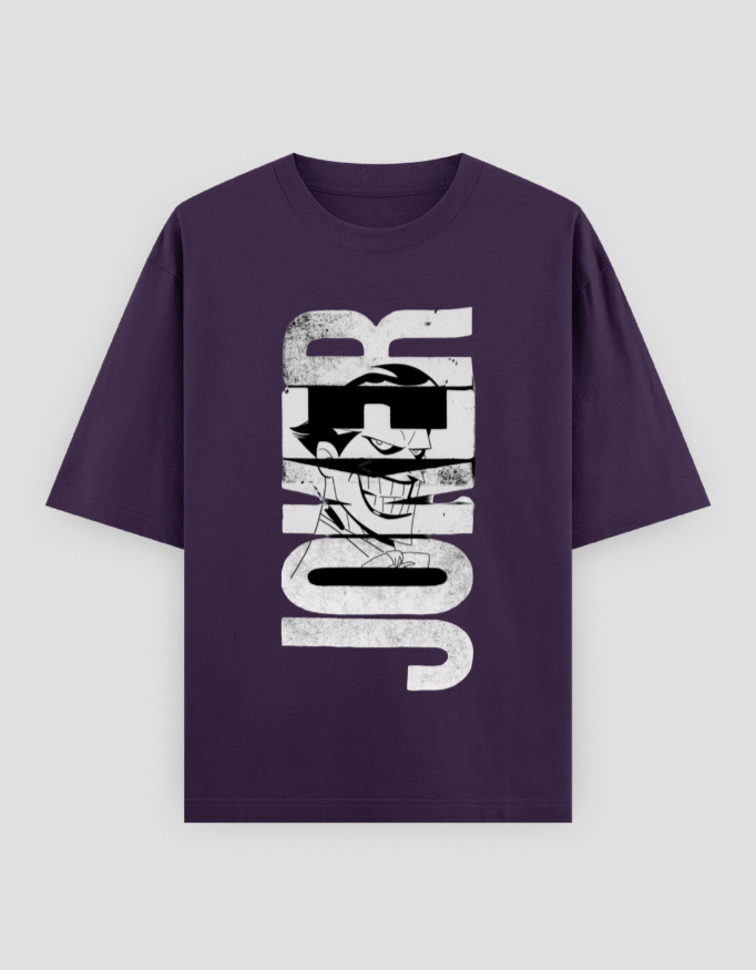 ZanyTee Twisted Joker Face Vertical Text Men's T-Shirt - Image 7
