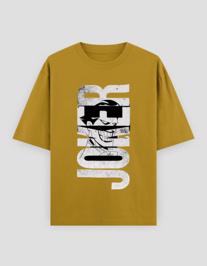 ZanyTee Twisted Joker Face Vertical Text Men's T-Shirt - Image 4