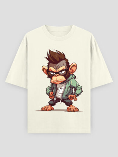 ZanyTee Street Ape Attitude Cartoon Graphic Men's T-Shirt